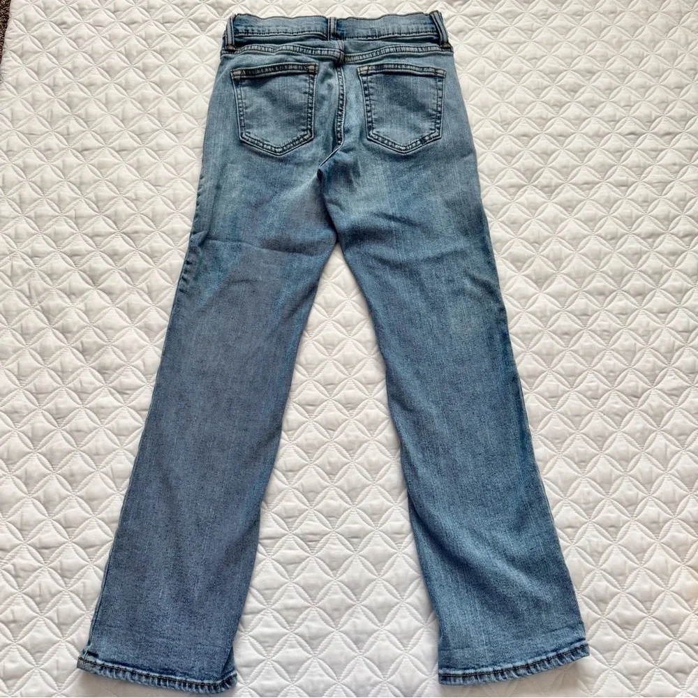 Old Navy Boys Blue Denim Jeans Straight Leg Built in Flex Stretch Size 10